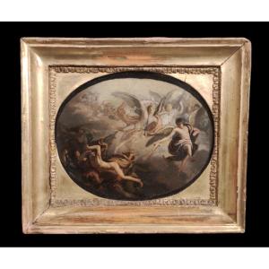 The Fall Of The Rebel Angels. School Painting By A. Appiani. Italy Early XIXth Century