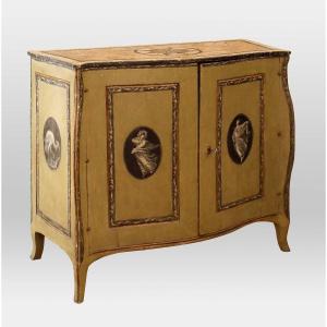 Lacquered Sideboard, Naples Italy XVIIIth Century . Grandtour