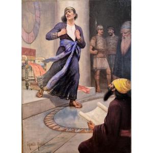 scène orientale, tableau par G. Grenville Manton Grande-Bretagne XIXème Siècle 