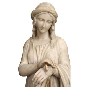 Psyché Ou Allégorie De 'ame  Sculpture Ent. De L. Bartolini Italie XIXème Siècle , Grandtour
