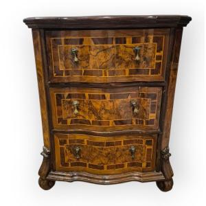 Chest Of Drawers, Wood Marqueterie, Northern Italy XVIIIth Century