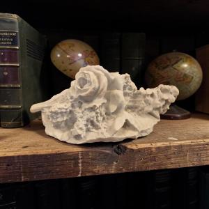 bouquet de roses, Sculpture , marbre Italie XIXème Siècle 