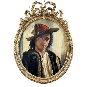 Portrait Of A Young Man, Painting, Rome, 19th Century, Grand Tour