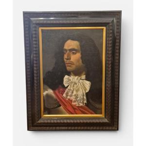 portrait d'un homme en armure, , tableau par G.Lucchesi Italie XIXe siècle 
