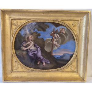 17th-century Bolognese School: *the Penitent Magdalene*, Oil On Copper