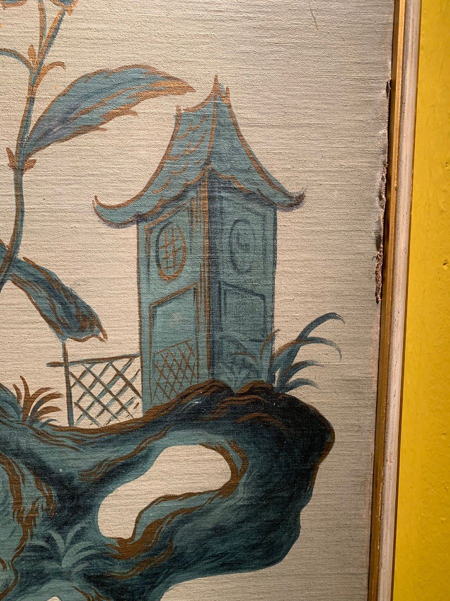 Huile Sur Panneaux De Toile Représentant Des Chinoiseries-photo-1