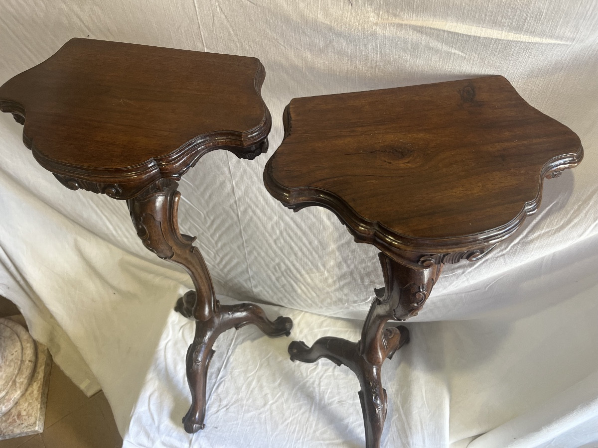 guéridon en noyer-photo-1