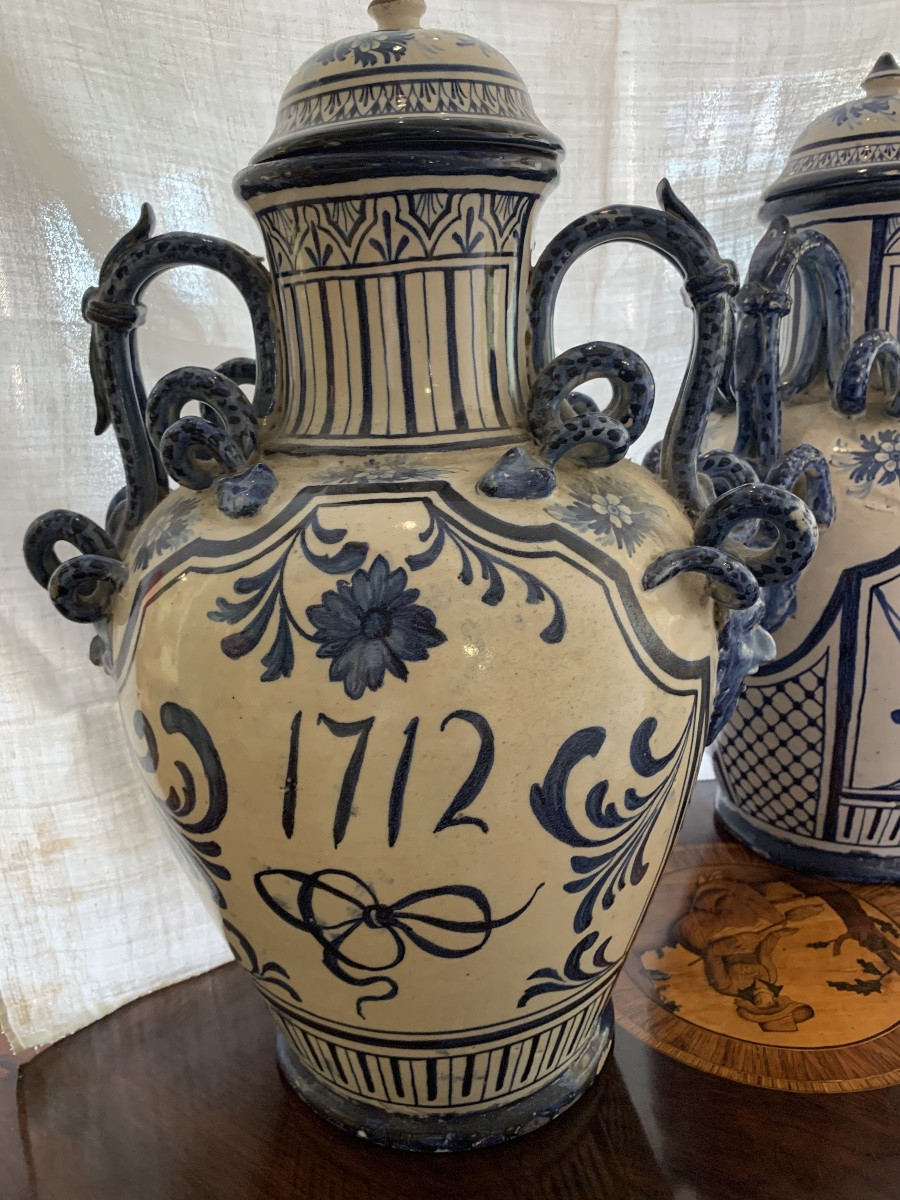 Pair Of Neapolitan Ceramic Potiche-photo-4