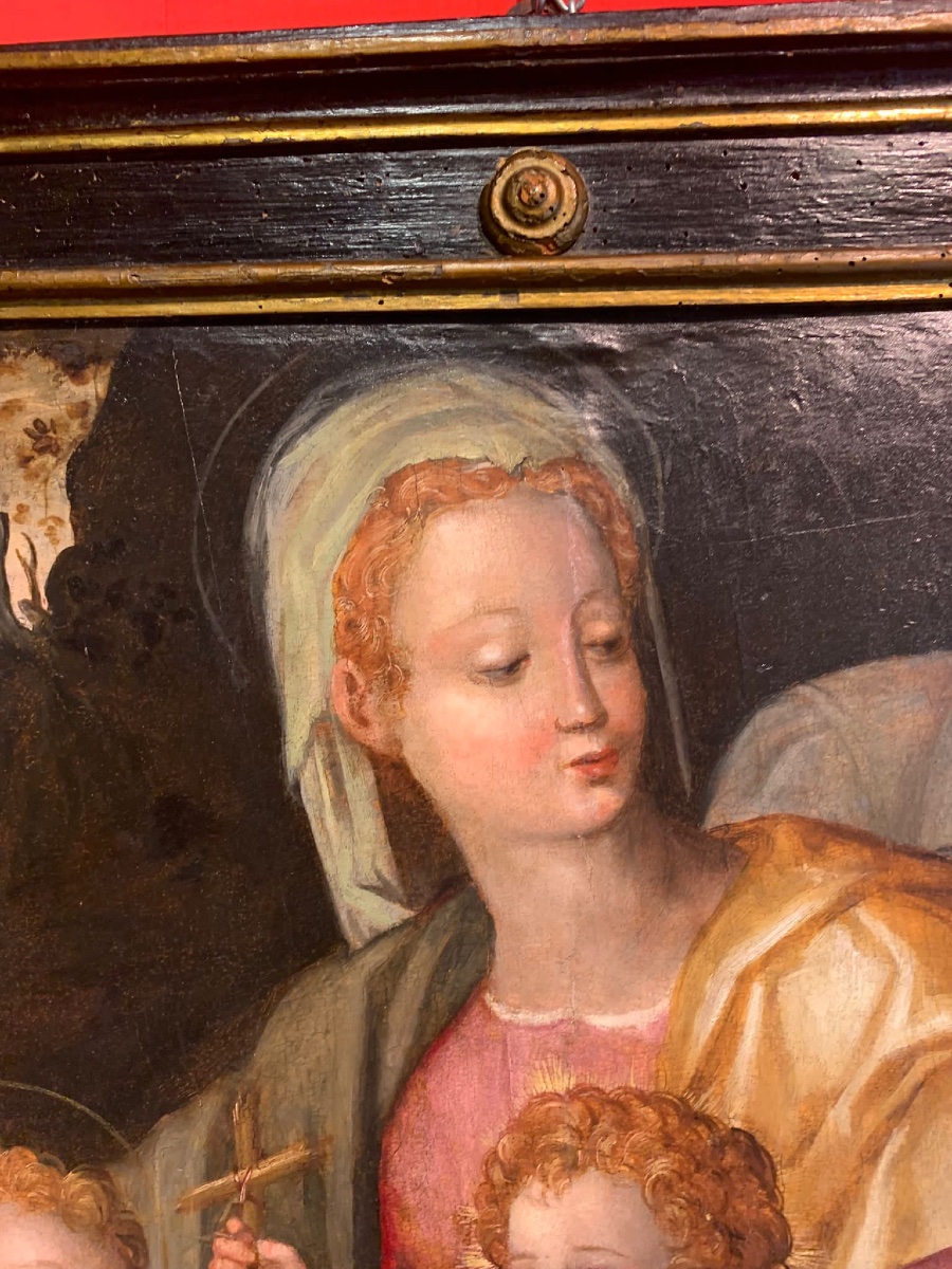 Peinture sur bois du XVIe siècle-photo-2