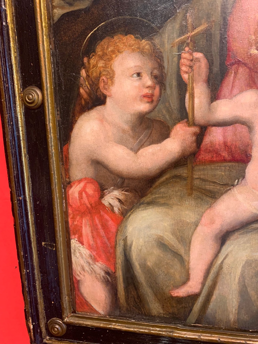 Peinture sur bois du XVIe siècle-photo-3