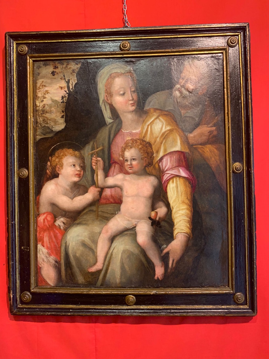 Peinture sur bois du XVIe siècle-photo-2