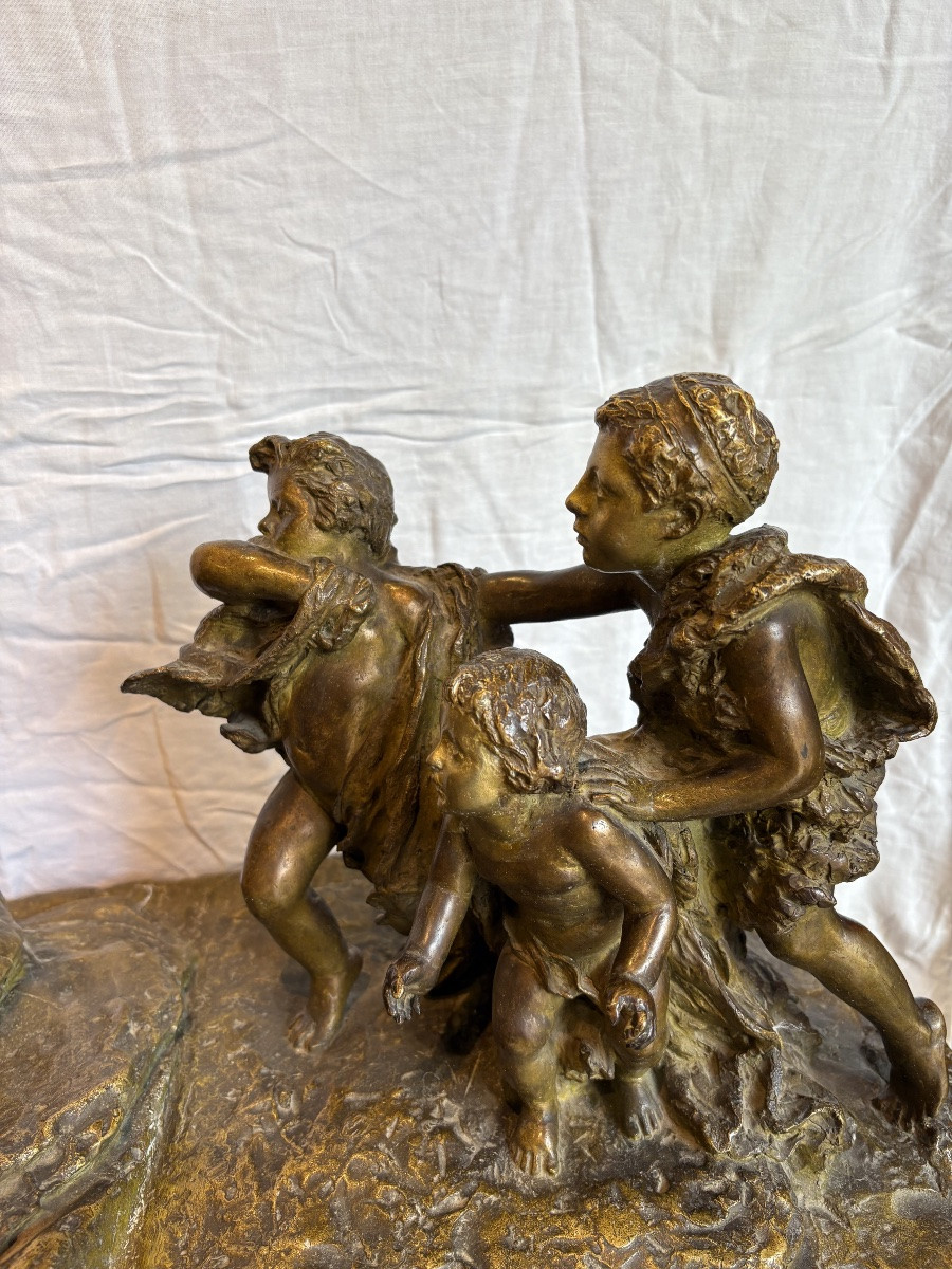 bronze représentant une scène mythologique-photo-3