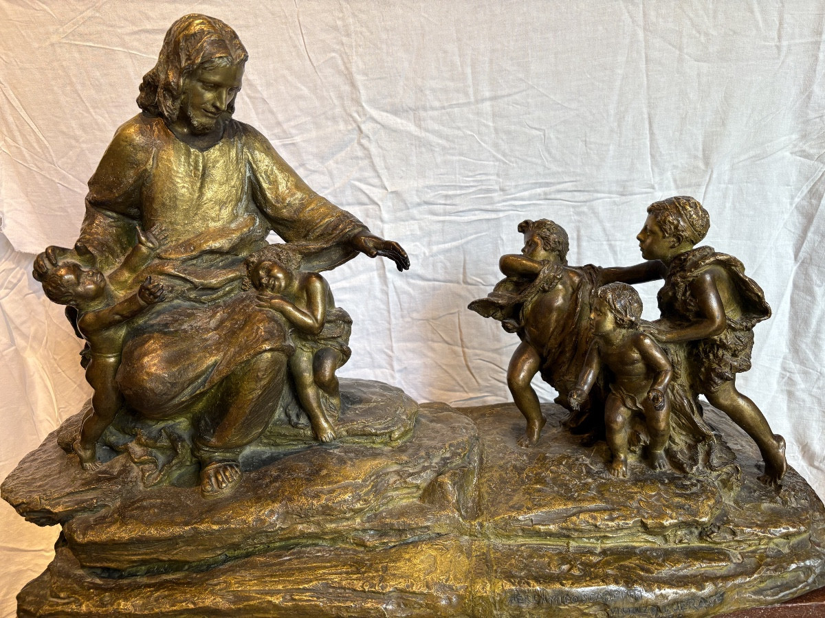 bronze représentant une scène mythologique