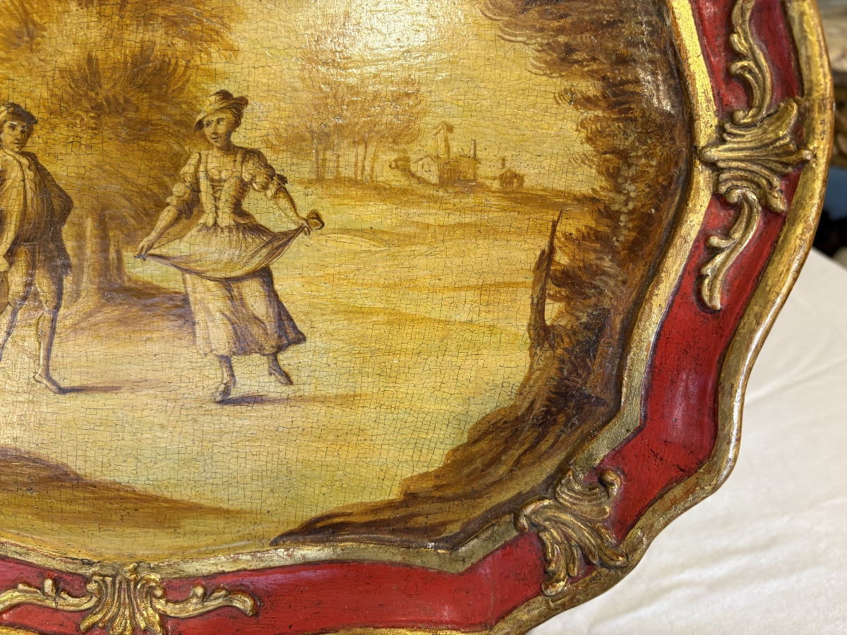 assiette en bois peinte-photo-2