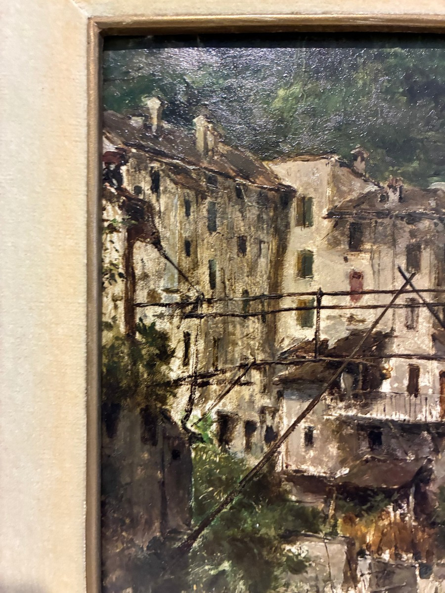 Tableau représentant un paysage, Roberto Fontana, Milan, 1844-1907-photo-3