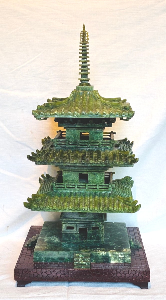 Jade Pagoda Of 19th Century Chinese Origin