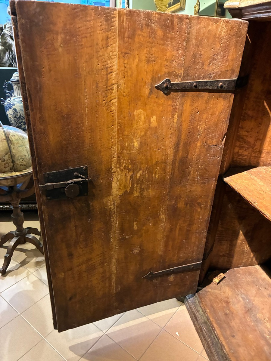 Buffet à deux portes avec laque d'origine provenant de Rome, XVIIe siècle-photo-3