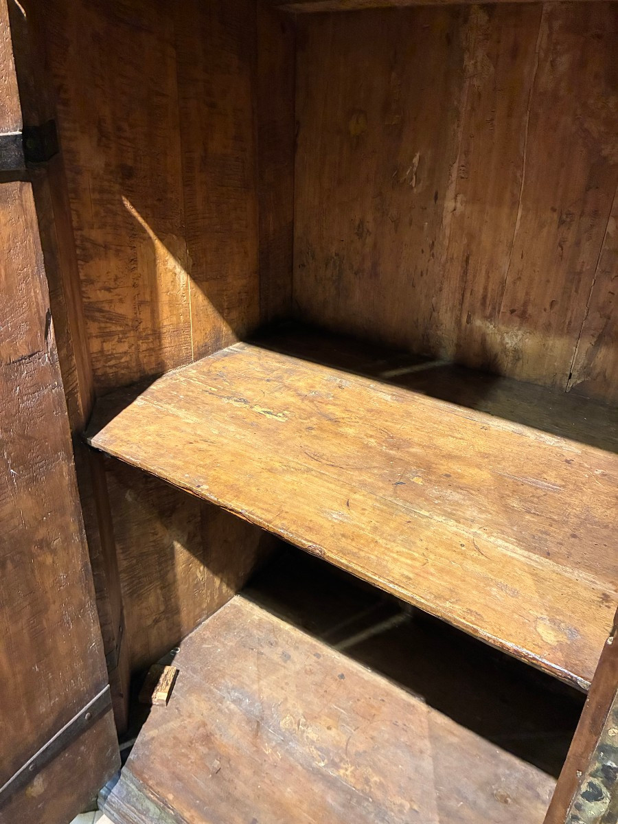 Buffet à deux portes avec laque d'origine provenant de Rome, XVIIe siècle-photo-4