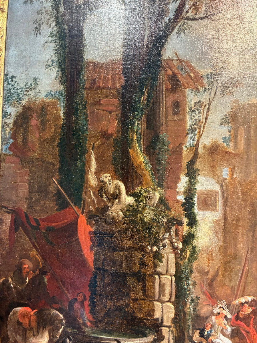 Painting Depicting A Rural Scene, Rome, Early 1700s, -photo-1