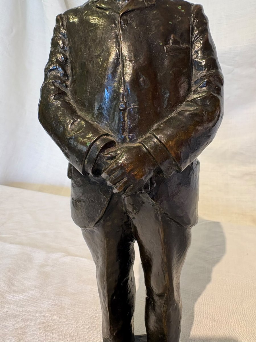 19th-century Lost-wax Bronze Statue Of A Nobleman-photo-1