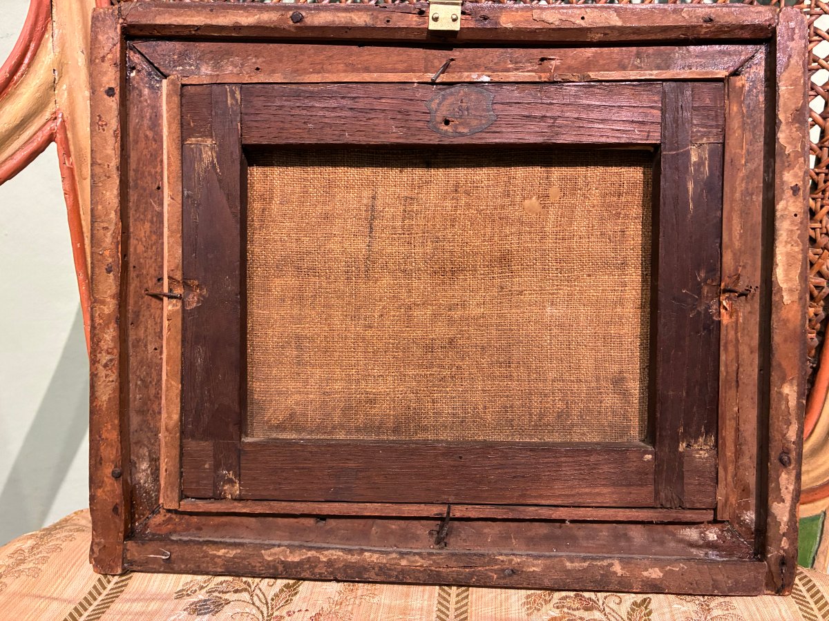 Peinture à l'huile sur toile représentant une bataille, attribuée à Carlo Coppola (1620-1686)-photo-2