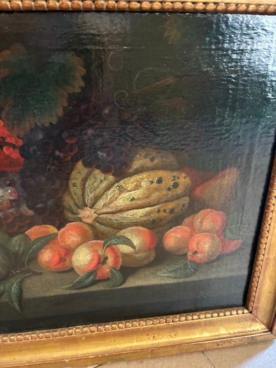 Oil Painting On Canvas Depicting A Still Life, Of Roman Origin, 17th Century-photo-4