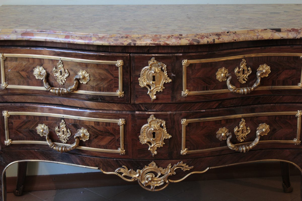 Commode ancienne d'époque Louis XV-photo-3