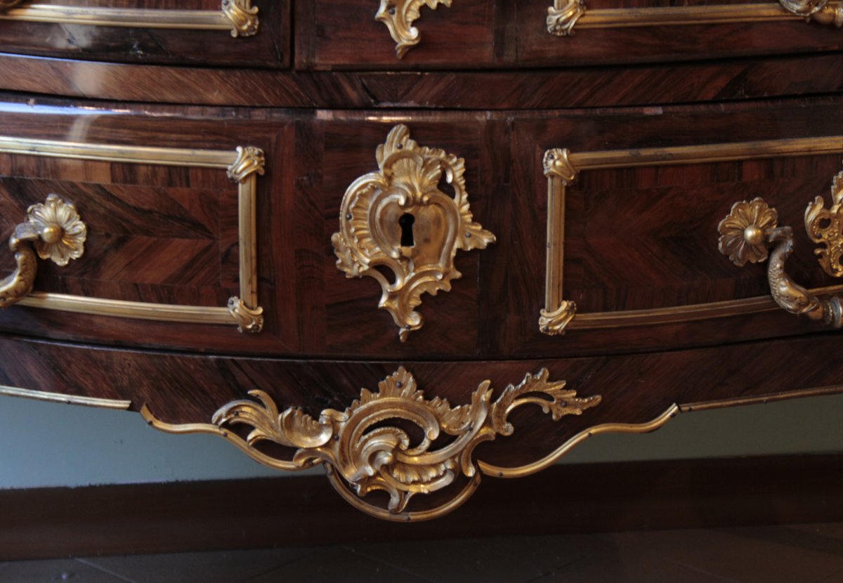 Commode ancienne d'époque Louis XV-photo-4