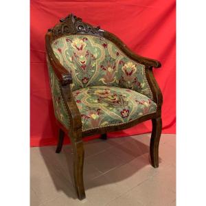 Chaise d'écriture En Noyer Du Début Du 19ème Siècle