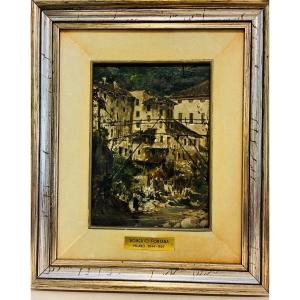 Tableau représentant un paysage, Roberto Fontana, Milan, 1844-1907