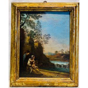 Painting Depicting A Landscape Attributed To Francesco Foschi, Early 18th Century