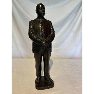 19th-century Lost-wax Bronze Statue Of A Nobleman