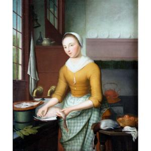 Nicolaas Rijnenburg (1716 -1802 ) "cuisiner à l'intérieur de la cuisine".
