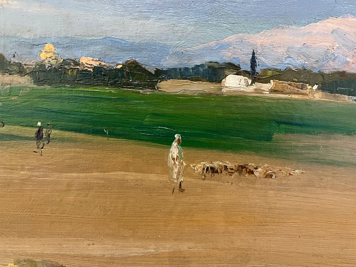 Luigi Brignoli (1881-1952) Vue Du Desert (Algeria)-photo-4