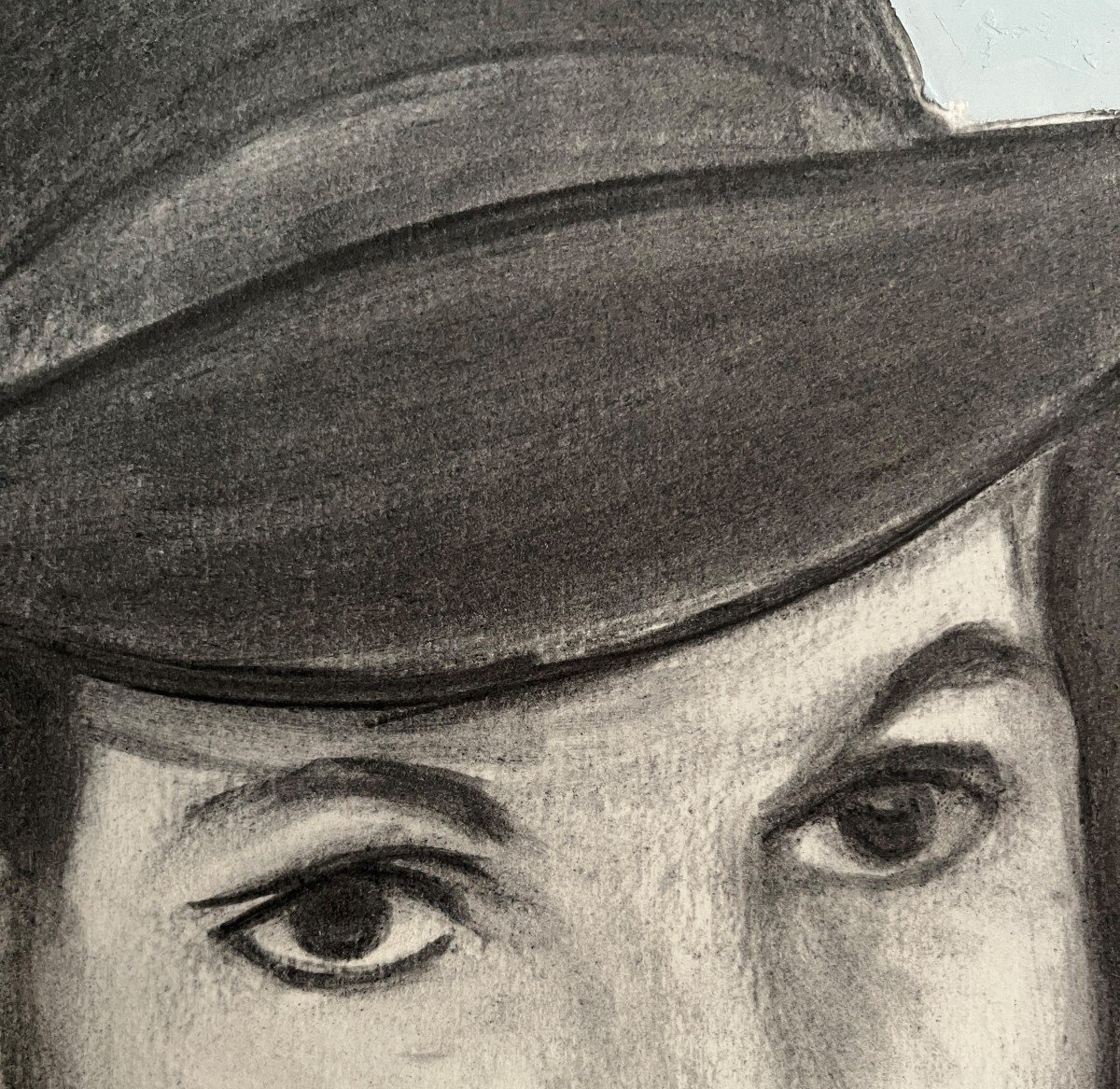 Francesco Menzio (1899-1979) Fille Avec Chapeau, 1968-photo-3