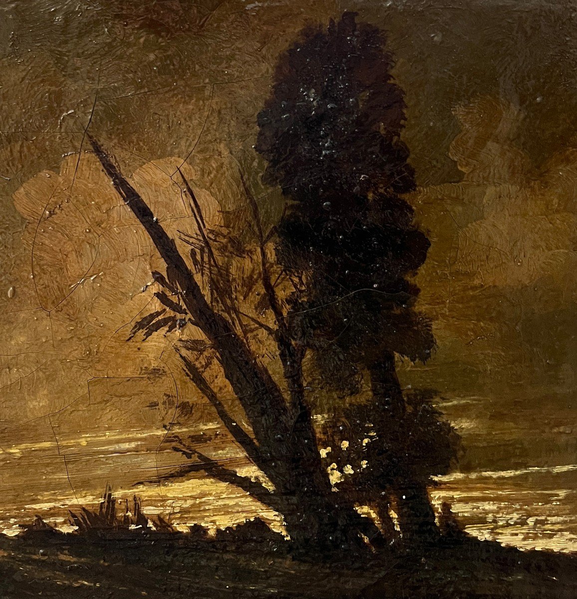 Artiste Du 20ème Siècle Signé E.m. Ivanof, Paysage-photo-3