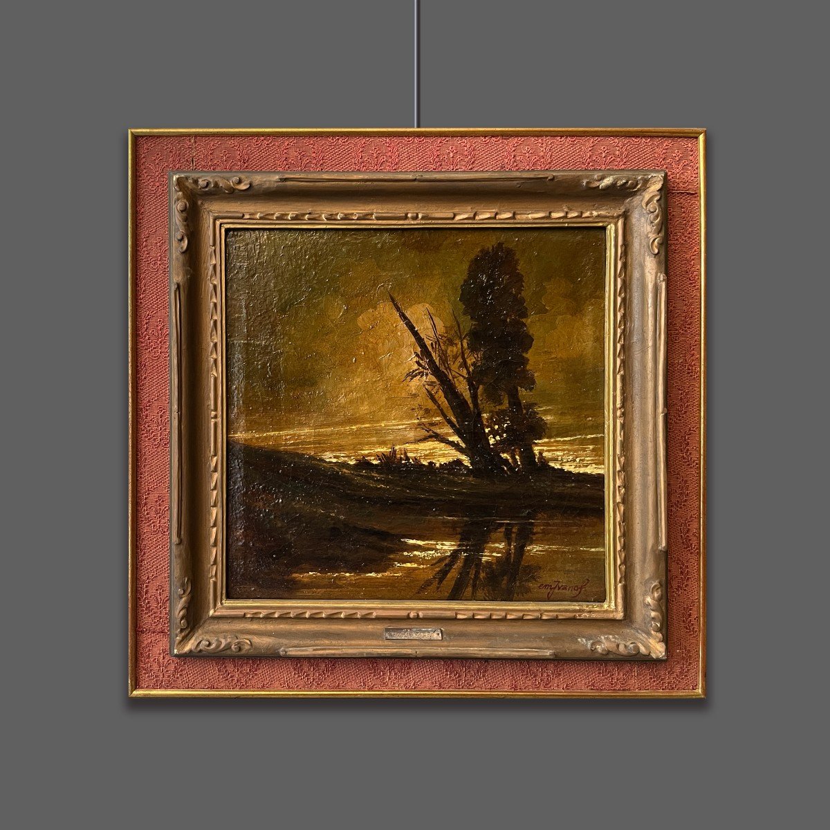 Artiste Du 20ème Siècle Signé E.m. Ivanof, Paysage