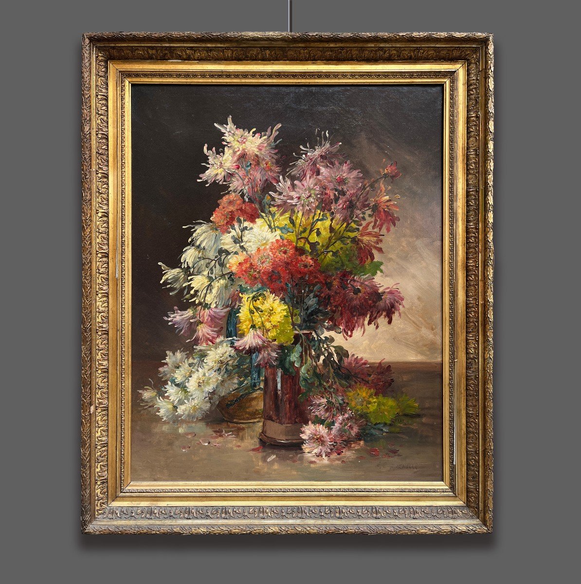 Edmond Van Coppenolle (belgium, 1846 - France, 1914) Bouquet Of Flowers