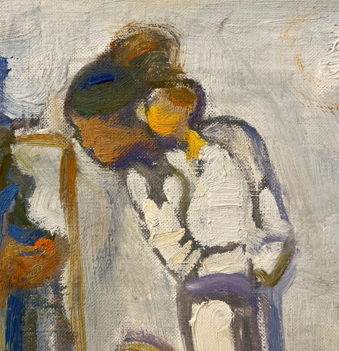 Trento Longaretti (1916-2017) Accordéon Et Personnages Dans La Neige, 1973-photo-3