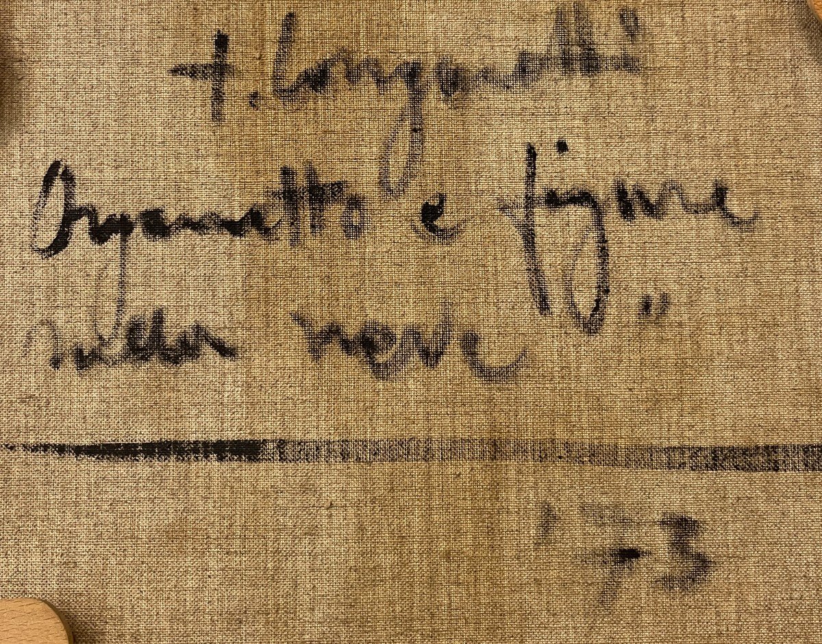 Trento Longaretti (1916-2017) Accordéon Et Personnages Dans La Neige, 1973-photo-7