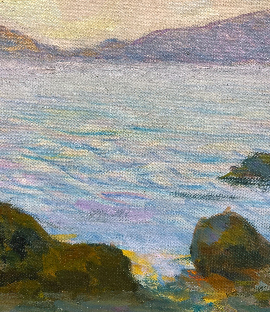 Giovanni Malesci (Vicchio, Florence, 1884 – Milan, 1969) Paysage Marin-photo-6
