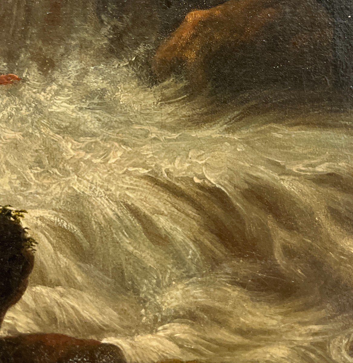 Italian School, 19th Century, Landscape And Waterfall-photo-3
