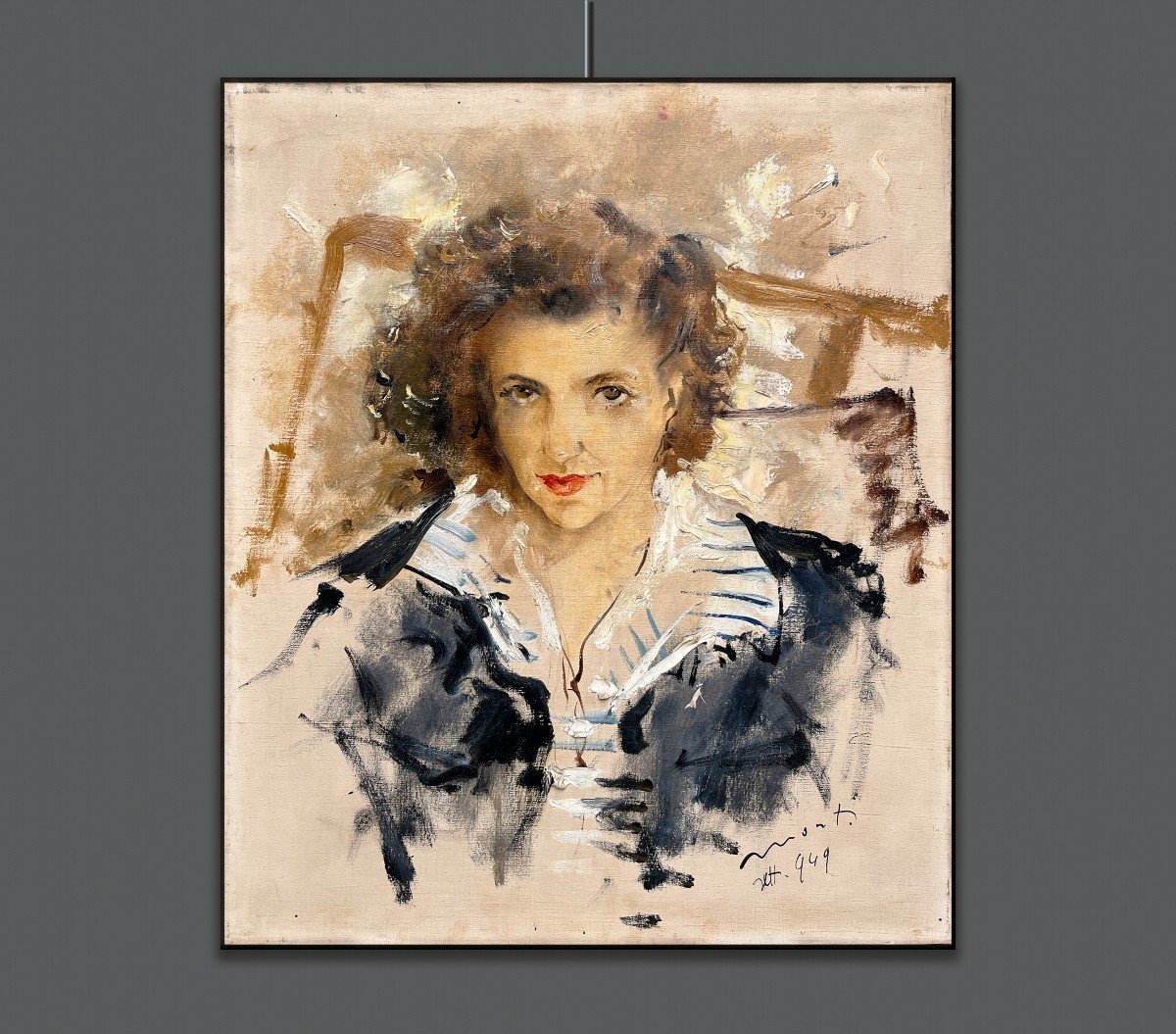 Cesarino Monti (milan, Italy, 1916-1979) Portrait, 1949