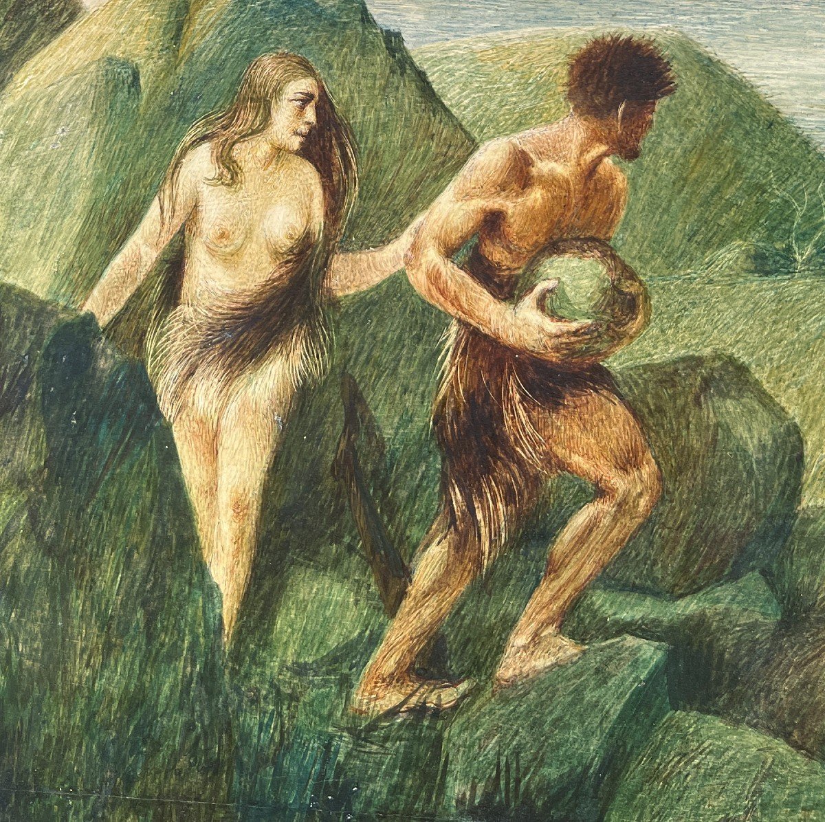 Alfredo Soressi (piacenza, Italy, 1897-1982) Hermits-photo-1