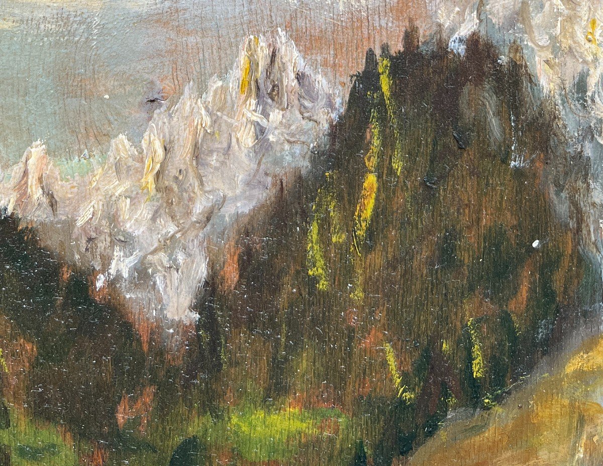 Italian School 20th Century, Mountain Landscape-photo-4