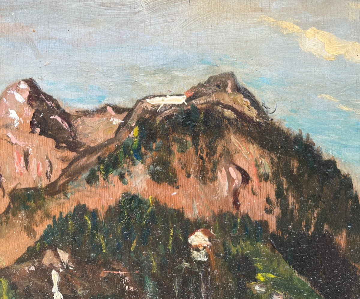 Italian School 20th Century, Mountain Landscape-photo-5