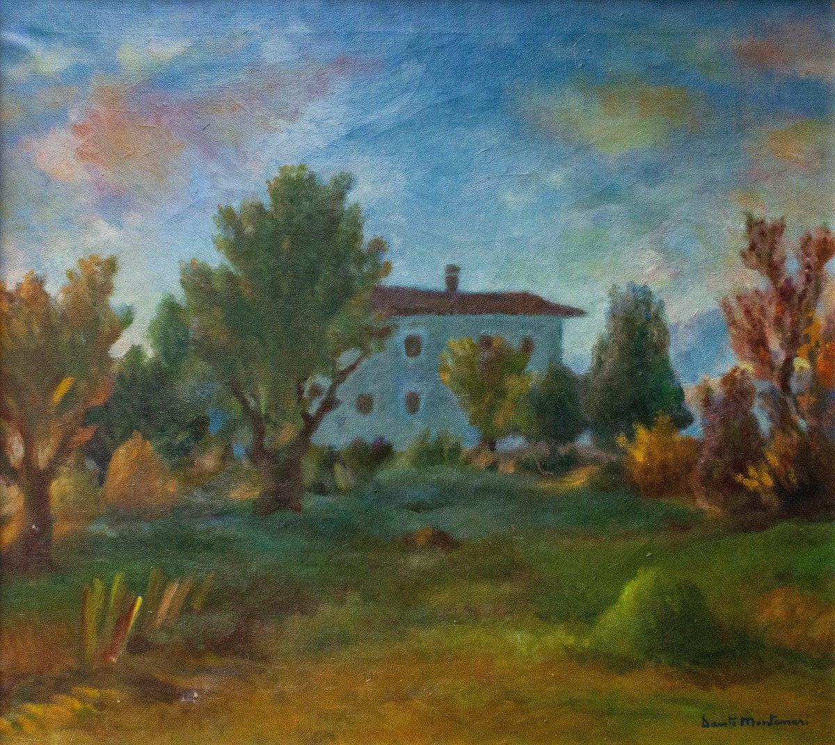 Dante Montanari (porto Sant'elpidio, Italy, 1896 – Milano, 1989) The House Between The Trees-photo-2