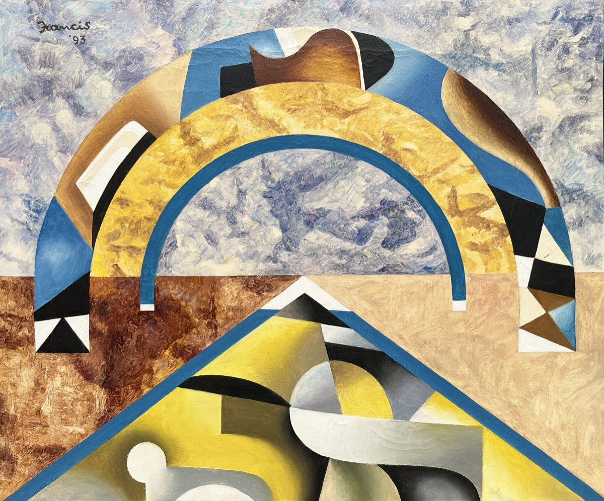 Michael Vincent Francis (1922 - 2009) Composition Abstraite, Londres, 1993-photo-4