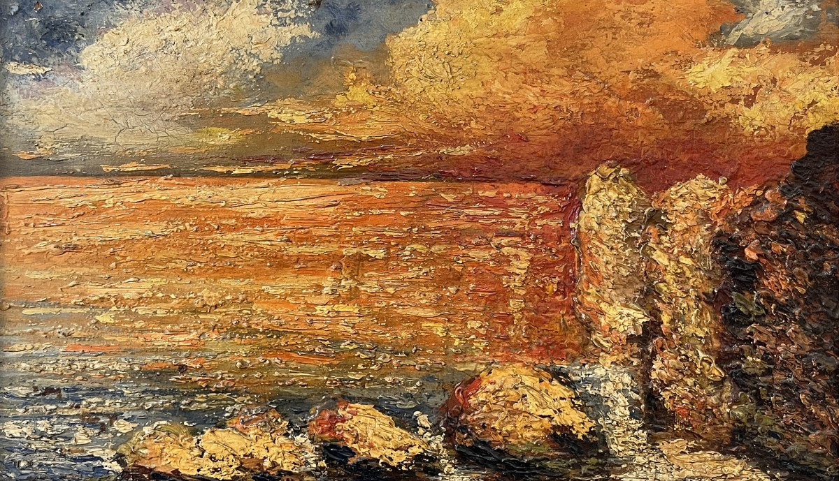20th Century French Artist, sunset - esterel, Le Cap Roux, Pendant-photo-2