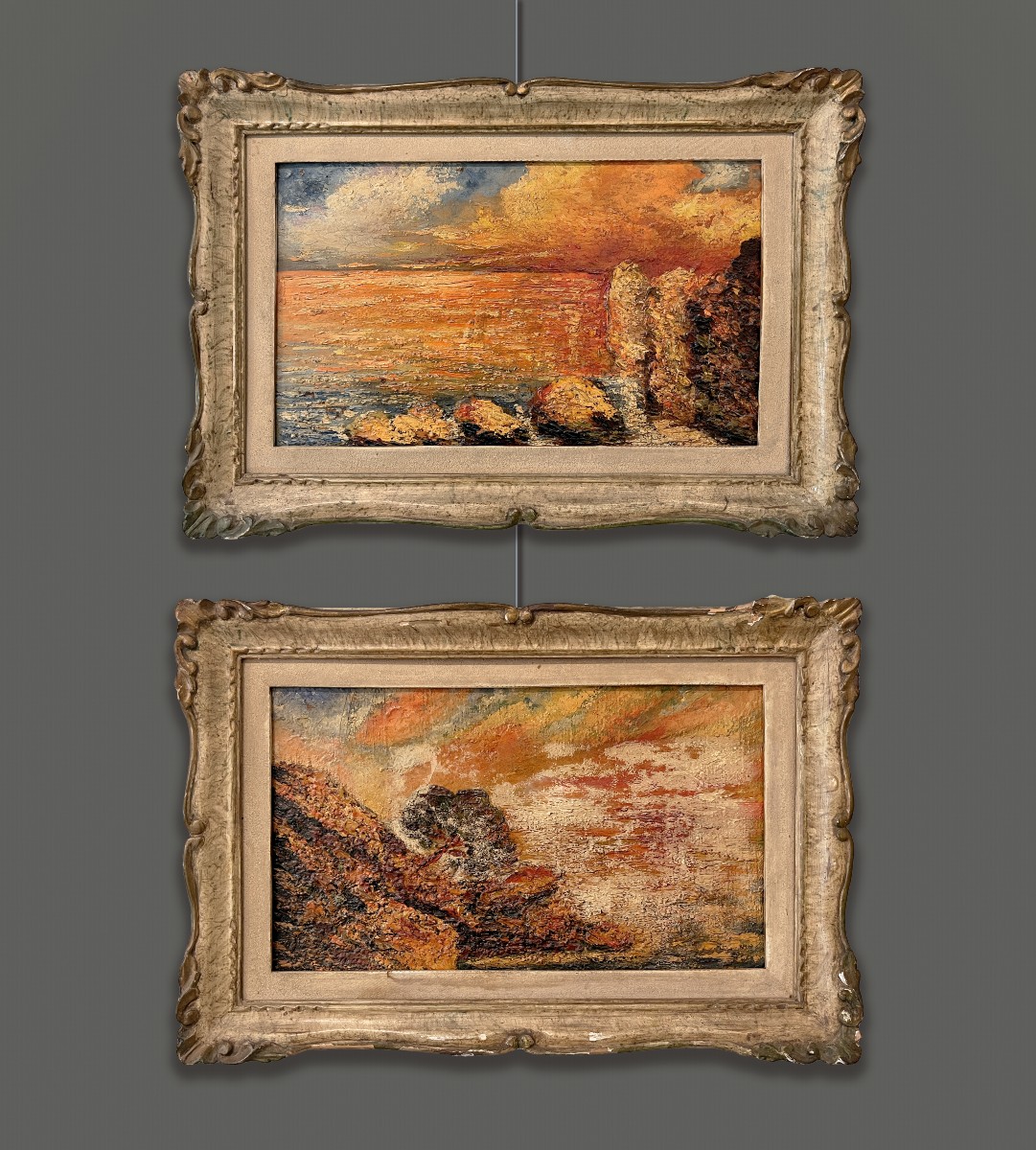 20th Century French Artist, sunset - esterel, Le Cap Roux, Pendant